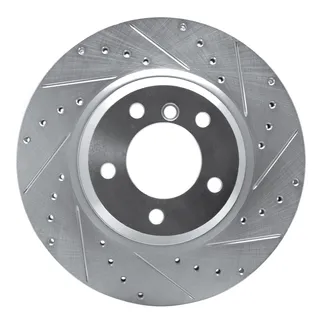 R1 Concepts EDZ-31069R Brake Rotor Drilled and Slotted Silver